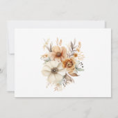 Invitation Dîner de répétition Mariage floral en terre cuite (Dos)