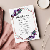 Invitation Dîner de répétition Mariage Floral Moderne