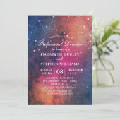 Invitation Dîner de répétition mariage Galaxy Star Constellat (Debout devant)