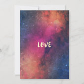 Invitation Dîner de répétition mariage Galaxy Star Constellat (Dos)