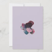 Invitation Dîner de répétition Mariage Gold Purple Hydrangeas (Dos)