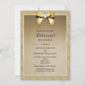 Invitation Dîner de répétition Mariage Gold & Stylish Gem (Devant)