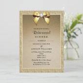 Invitation Dîner de répétition Mariage Gold & Stylish Gem (Debout devant)