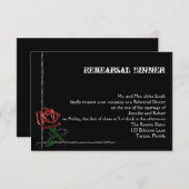Invitation Dîner de répétition Mariage gothique Barbed Wire (Devant / Derrière)