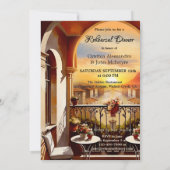 Invitation Dîner de répétition Mariage italien romantique (Dos)