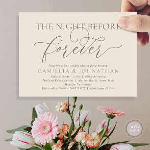 Invitation Dîner De Répétition mariage, La Nuit Avant Pour To