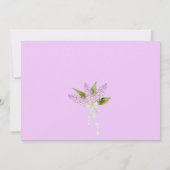 Invitation Dîner de répétition Mariage Lilac Bouquet Aquarell (Dos)