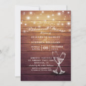 Invitation Dîner de répétition mariage Lunettes de champagne (Devant)