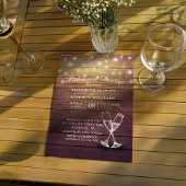 Invitation Dîner de répétition mariage Lunettes de champagne