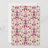 Invitation Dîner de répétition Mariage Magenta Bows Blossom (Dos)