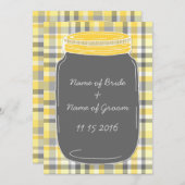 Invitation Dîner de répétition Mariage Mason Jar Jar (Devant / Derrière)
