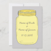 Invitation Dîner de répétition Mariage Mason Jar Jar (Devant)