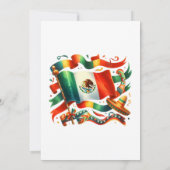 Invitation Dîner de répétition Mariage mexicain Gras (Dos)