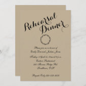 Invitation Dîner de répétition mariage Modèle de l'invitation (Devant / Derrière)