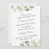 Invitation Dîner de répétition mariage, Modern Greenery (Devant)