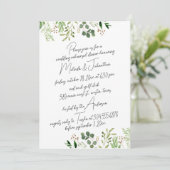 Invitation Dîner de répétition mariage, Modern Greenery (Debout devant)