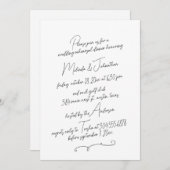 Invitation Dîner de répétition mariage, Modern Rustic (Devant / Derrière)