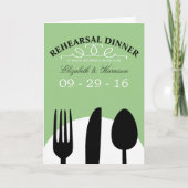 Invitation Dîner de répétition Mariage moderne (Devant)