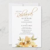 Invitation Dîner de répétition Mariage moderne Airy Jaune (Devant)