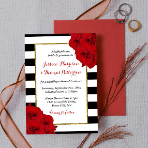 Invitation Dîner de répétition Mariage moderne chic