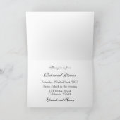 Invitation Dîner de répétition Mariage moderne et chic noir e (Intérieur)