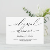 Invitation Dîner de répétition Mariage moderne et élégant Inv (Debout devant)