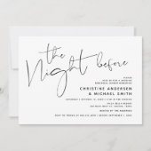 Invitation Dîner De Répétition Mariage Moderne, La Nuit Avant (Devant)