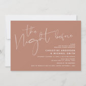 Invitation Dîner De Répétition Mariage Moderne, La Nuit Avant (Devant)