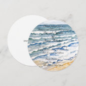 Invitation Dîner de répétition mariage nautique (Devant / Derrière)