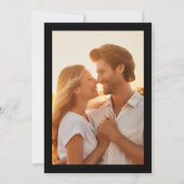 Invitation Dîner de répétition Mariage noir et blanc Photo (Dos)