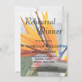 Invitation Dîner de répétition Mariage Oiseau tropical du Par (Devant)