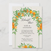 Invitation Dîner de répétition Mariage Orange Blossom Arch (Devant)