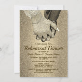 Invitation Dîner de répétition Mariage Parties scintillant d' (Devant)