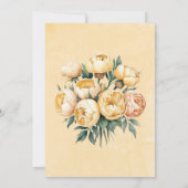 Invitation Dîner de répétition Mariage photo jaune beurre (Dos)