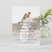 Invitation Dîner de répétition Mariage photo moderne et super (Debout devant)