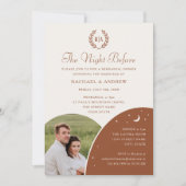 Invitation Dîner de répétition mariage Photo Monogram Terraco (Devant)