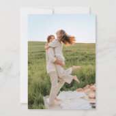 Invitation Dîner de répétition mariage Photo Monogram Terraco (Dos)