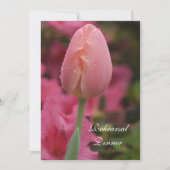 Invitation Dîner de répétition Mariage Pink Garden Tulip Invi (Devant)