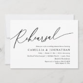 Invitation Dîner de répétition Mariage romantique moderne (Devant)