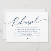 Invitation Dîner de répétition Mariage romantique moderne (Devant)