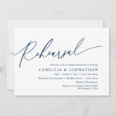 Invitation Dîner de répétition Mariage romantique moderne (Devant)