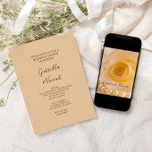 Invitation Dîner de répétition Mariage Rose blanche et perles