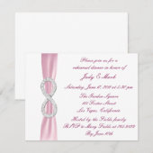 Invitation Dîner de répétition Mariage rose Infinity Invitati (Devant / Derrière)