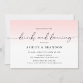 Invitation Dîner de répétition Mariage rose-rustique Invitati (Devant)