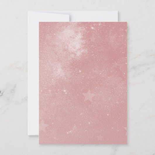 Invitation Dîner de répétition Mariage rose Unicorn Invitatio (Dos)