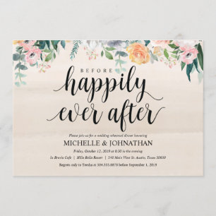 Invitation Dîner de répétition Mariage Rustique