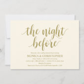 Invitation Dîner de répétition Mariage rustique Célébration (Devant)