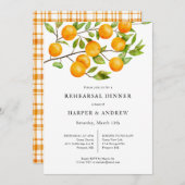 Invitation Dîner de répétition Mariage rustique Citrus (Devant / Derrière)