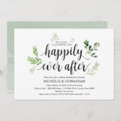 Invitation Dîner de répétition Mariage rustique et verdoyant  (Devant / Derrière)