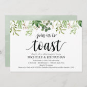 Invitation Dîner de répétition Mariage rustique verdure Invit (Devant / Derrière)